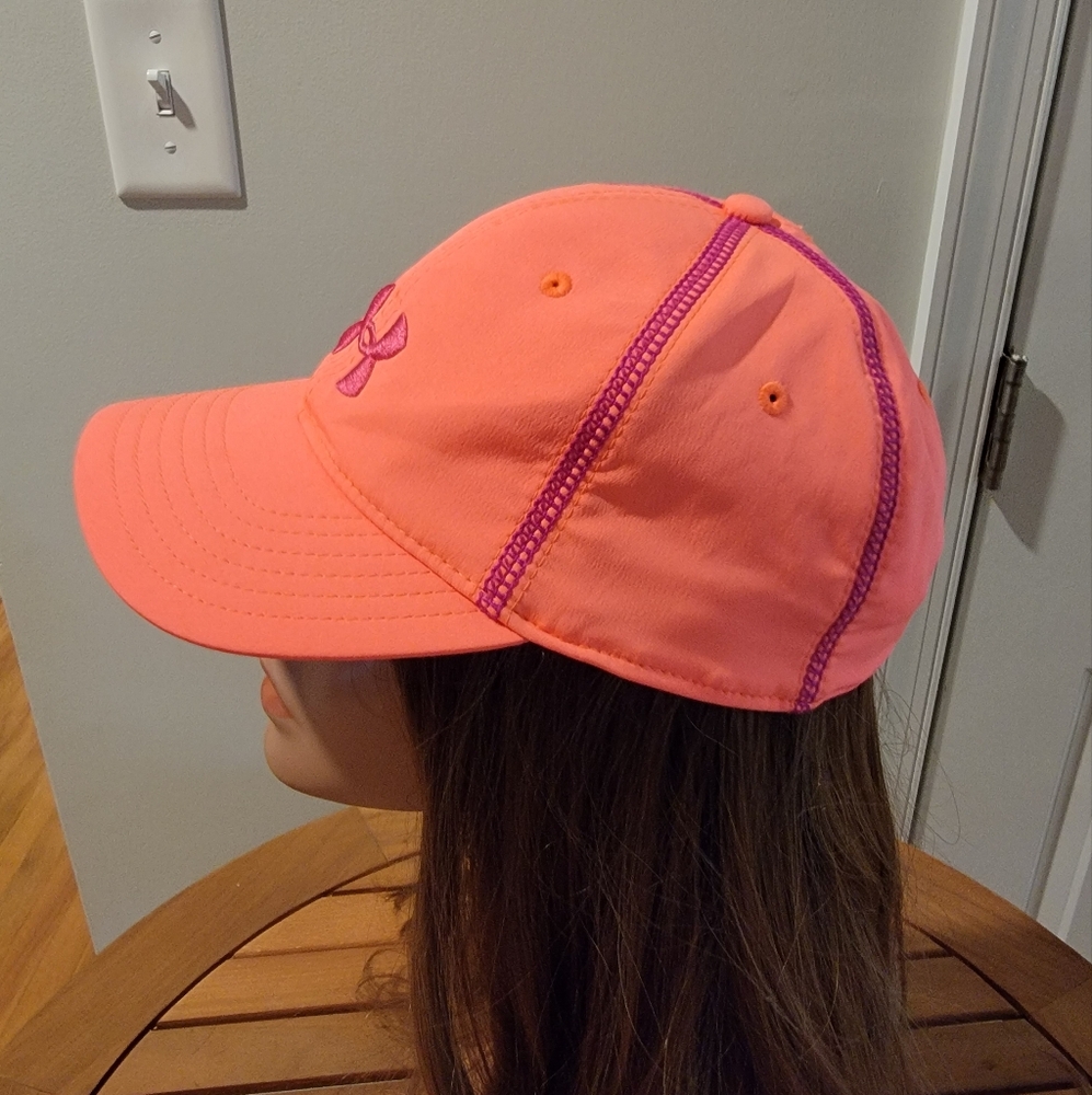 Under Armour Neon Orange Women's Adjustable Hat‎ - Picture 3 of 7